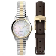 Timex Watch Ladies Mother of Pearl Interchangeable Strap TWG063400 RRP £75