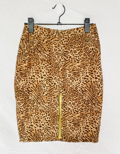 Gianni Versace Couture vintage silk leopard print skirt - Size XS - Picture 8 of 11