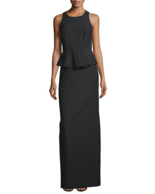 Elizabeth and James Vivie Sleevless Peplum Gown Maxi Dress Black sz.2 NWT  $695 | eBay UK