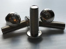 M8-1.25 x 25mm Button Head Socket Cap Screw 18-8 STAINLESS STEEL 8mm x 25mm (10)