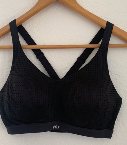 VSX Sports Bra Black Sz 34C Victoria's Secret Sport No underwire - Picture 2 of 7