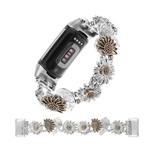 Stretchy Metal Bracelet Bands Compatible with Fitbit Charge 5/ Char... Fast Ship