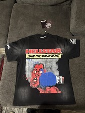Hellstar Knock Out Graphic T Shirt Black Mens...