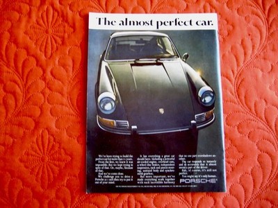 1970 PORSCHE 911 COUPE  - ORIGINAL  PRINT CAR AD - EXCELLENT CONDITION