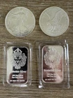 🔥4 OZ. Silver Lot .999.  Includes Two Silver Eagles And Two Silver Bars