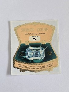 Harry Winston Sierra Leone 2c Postage Stamp Land of Iron Diamonds, Siwa Diadem