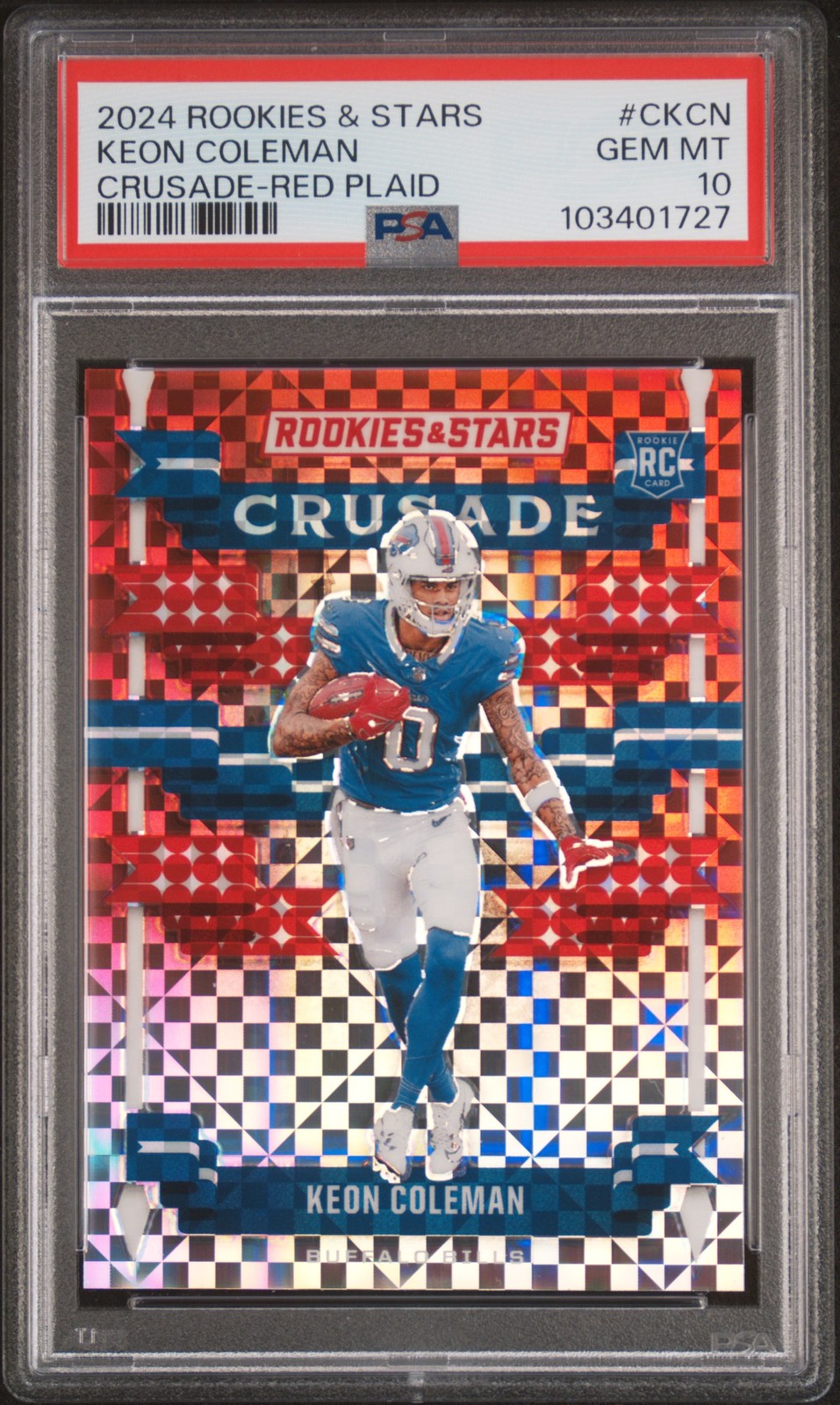 Keon Coleman Panini Rookies & Stars Crusade #CKCN Red Plaid