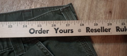 Pantalones de mezclilla Carhartt para hombre 40x30 tostados holgados pierna recta marrón desgastado bolsillo de carga - Imagen 7 de 15
