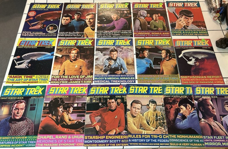 STAR TREK GIANT POSTER BOOK #1-16 Paradise Press 1976 TOS Fold-Outs SPOCK Kirk