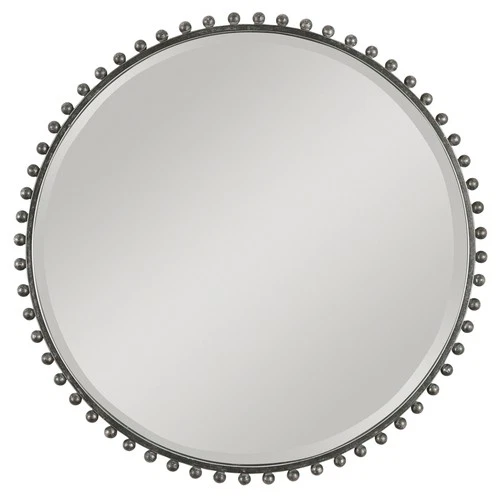 Uttermost Taza Round Iron Mirror - Picture 1 of 6