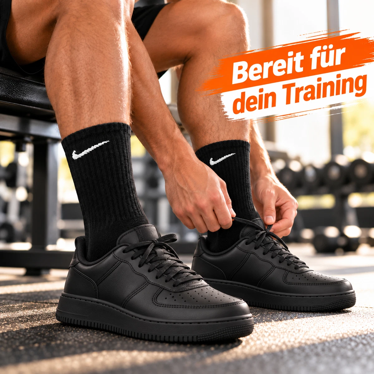 NIKE 9 Paar Everyday Lightweight Crew SX7676 Tennis Socken Farbe:Schwarz