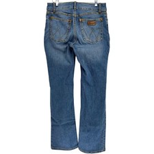 Wrangler Women Mae Retro Mid Rise Boot Cut Jeans Blue Denim Size 11/12x34 Rodeo