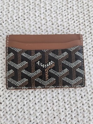 Authentic Goyard Saint-Sulpice Slim Fold Wallet Brown Black