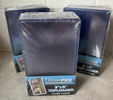 Ultra Pro Toploader Bundle Lot of 3 Ultra Clear Card Holders 3x5 2.5x4.75 New
