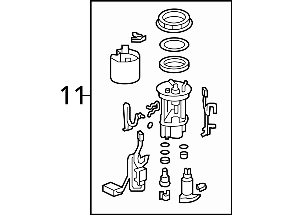 Fuel Pump Assembly Tank Mounted Fits 11-12 CR-Z 2016995 - Image 4 of 4