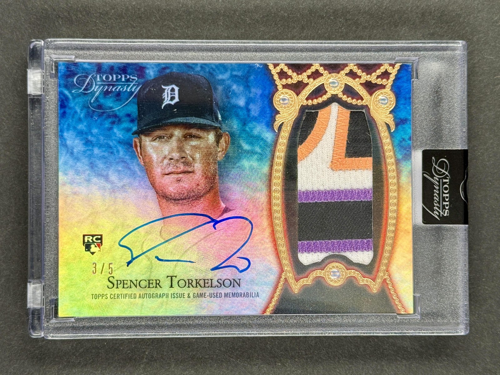 Spencer Torkelson ROOKIE RC #/5 2022 Topps Dynasty Auto Black Tigers