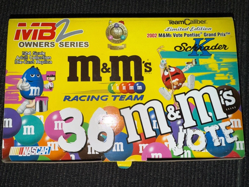 MB2 Owners Series  Ken Schrader #36 M & M's VOTE 2002 Pontiac GPRIX NEW - Image 4 of 4