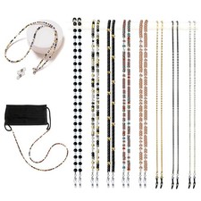 8 Pcs Beaded Eyeglasses Chain Around The Neck Eye Glasses Straps for Women