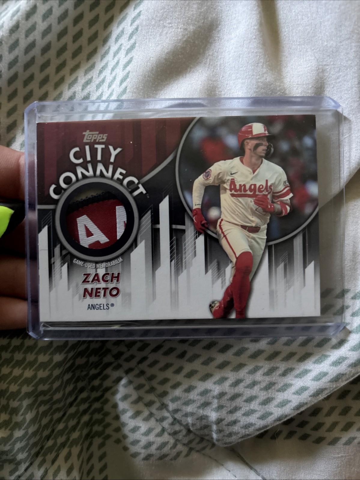 2024 Topps Series 2 - City Connect Swatch Collection Zach Neto #CC2-ZN (MEM) 1/1
