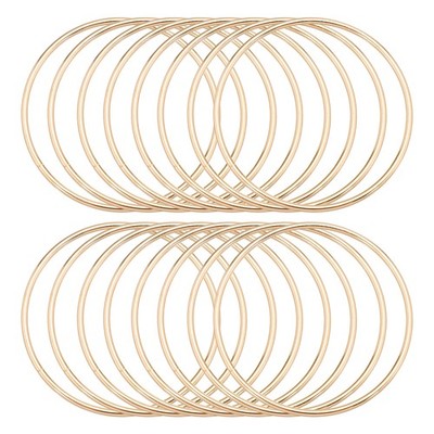 16 Dream Catcher Rings, 3.5\'' Metal Rims for DIY Decorations, 3.3\'' Gold
