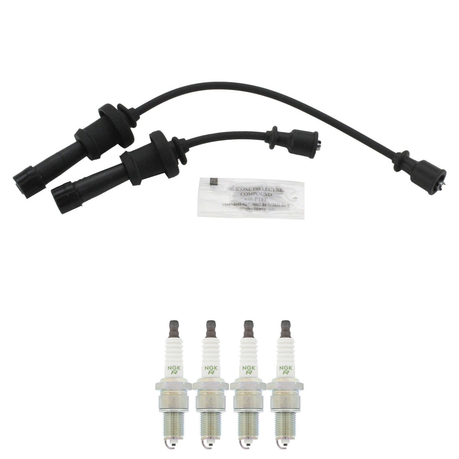 Denso Ignition Wires and NGK Spark Plugs Kit for Hyundai Santa Fe 01-04 2.4L L4