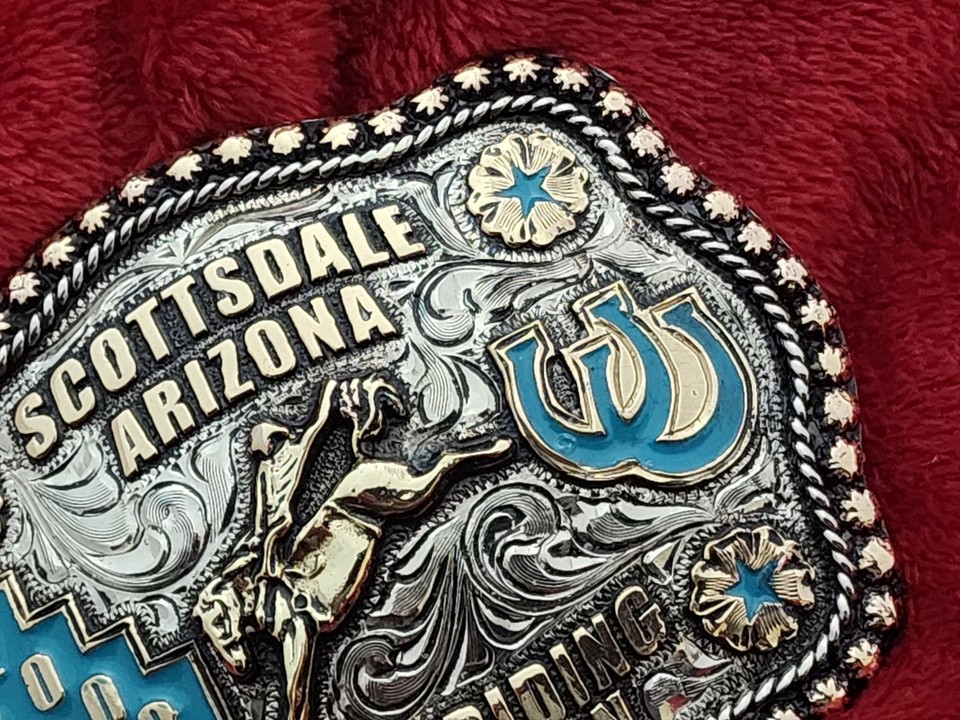 Rodeo☆2000☆Bronc Riding X-TREME Champion Trophy Buckle☆Scottsdale Az ...