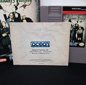 THE ADDAMS FAMILY NES Nintendo CIB Complete  Excellent Condition