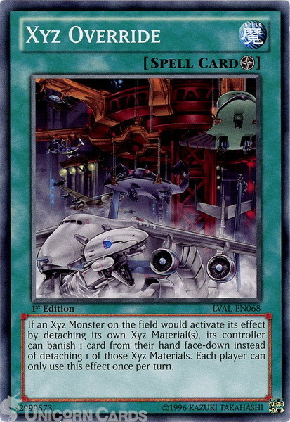 LVAL-EN068 Xyz Override Common 1st Edition Mint Yu-Gi-Oh! Card