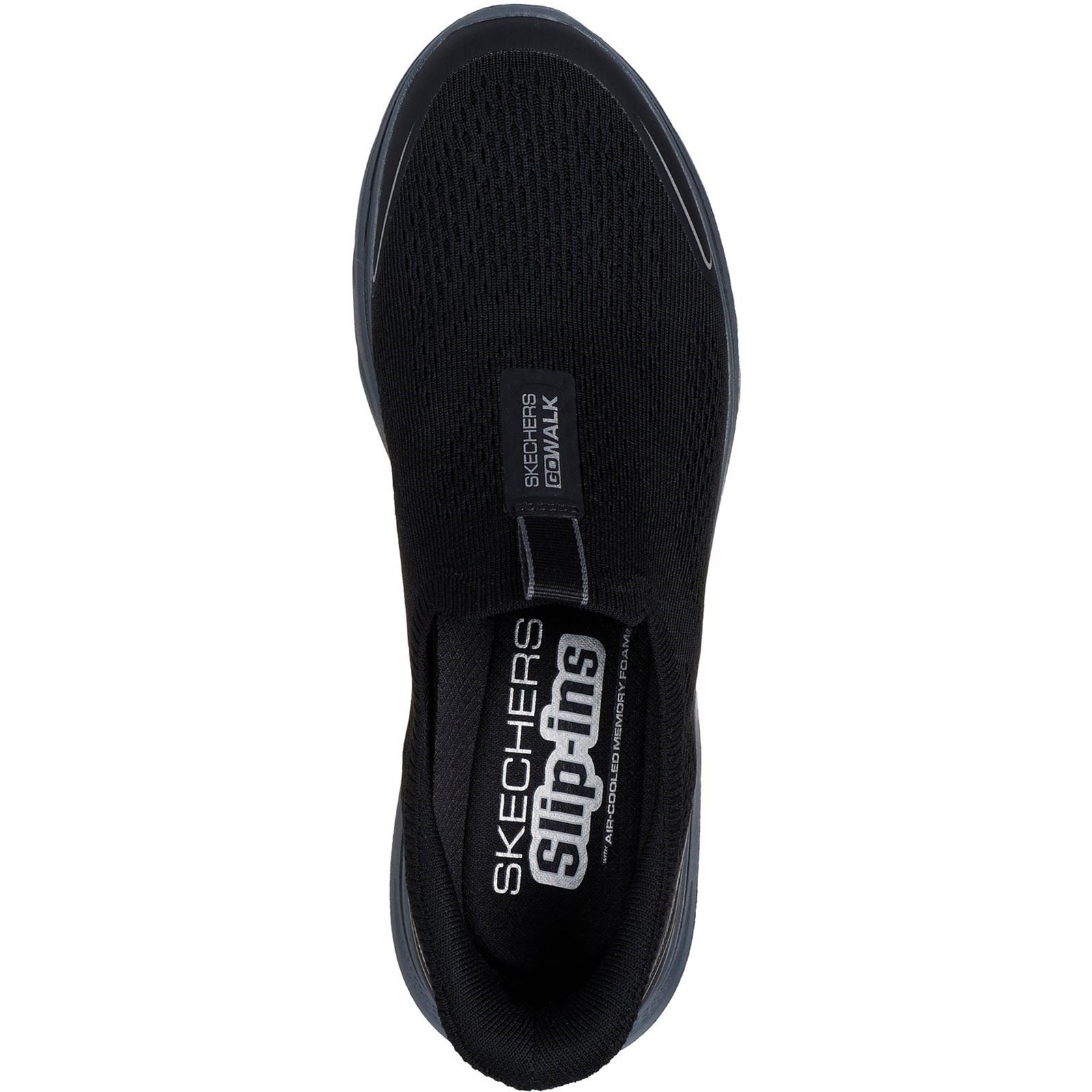 Skechers GO WALK 7 Easy On Evolution Textile Men's Black/Charcoal Trainers image 3