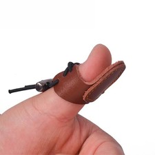 Thumb Ring Finger Guard Archery Glove Bow Protector Black/Brown