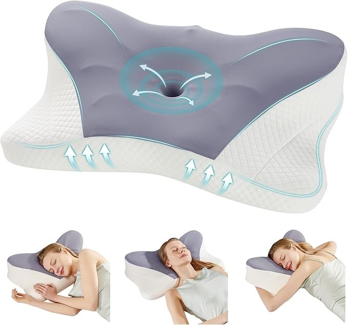 Cervical Ergonomic Contour Neck Pillows Neck Pain Relief Memory
