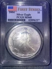 2004 American Silver Eagle First Strike MS 68 PCGS Flag Label Key Date