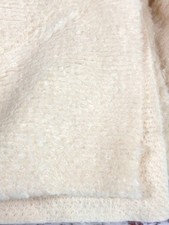 Vintage Kunin Rainbow Shaggy Plush Felt Antique White Fat Quarter 18x22 Bear