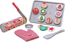 Melissa Doug Slice and Bake Wooden Christmas Cookie Play Food Set