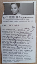 ORIGINAL AUTOGRAPH AMY PHILLIPS Grange Hill (Jessica Arnold 1994 &ndash; 1998)
