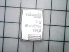 1 gram Silver Bar - Valcambi .999 silver