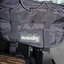 Supreme Black Solid Duffle Bag w/ Shoulder St...