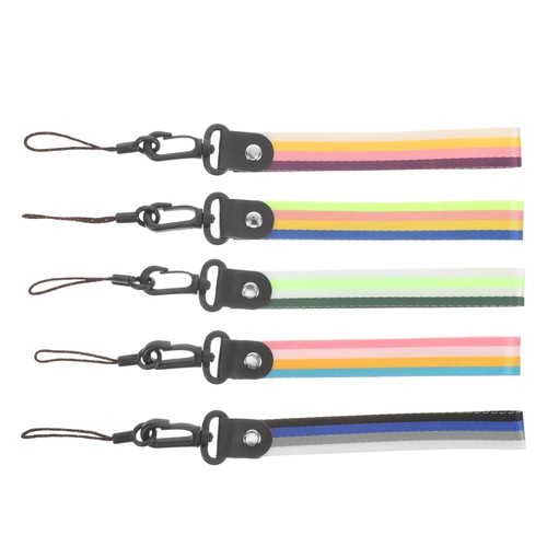 5PCS Rainbow Hanging Rope Keychain Creative Phone Bag Keyring Work Permit Hand - Picture 12 of 12
