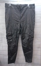 Fashion Nova Black Faux Leather Leggings Carpenter Pants Women Plus Sz 3X NWT