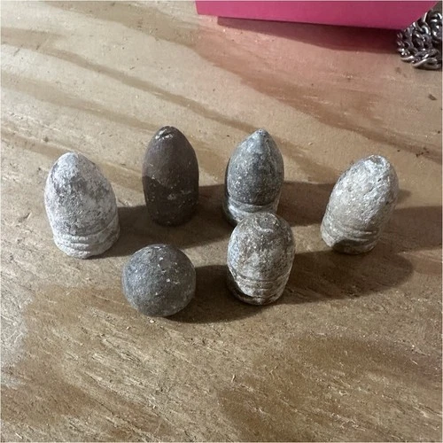 Civil War (1861-65) Original Militaria Bullets Lot of 6 Mixed Types Collectible