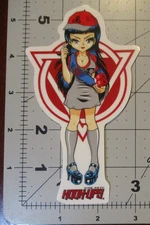 HOOK-UPS Skate STICKER Cookie Girl skateboards helmets decal hentai vintage Z