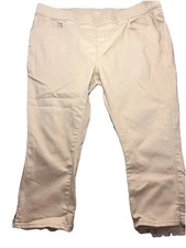 Levi's Women's Plus Size Capri Jeans 24W Beige Pull On Stretch