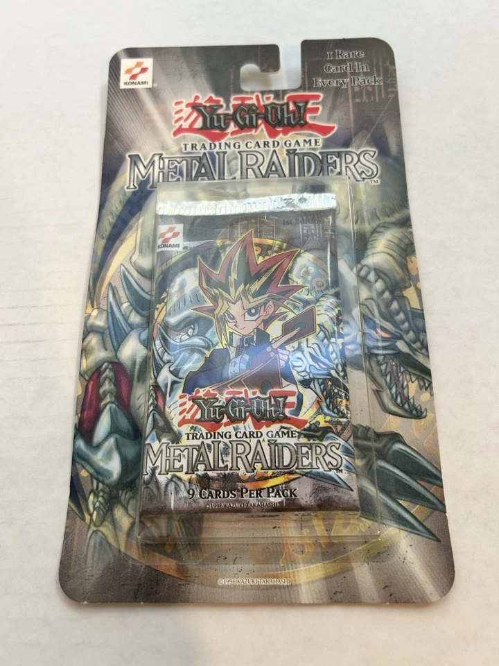 Yugioh Metal Raiders  1ST Edition Blister Booster Pack (2002) Factory Sealed - Image 2 of 4