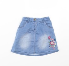 Girls UK Size 4-5 Years Nutmeg A-Line Denim Skirt