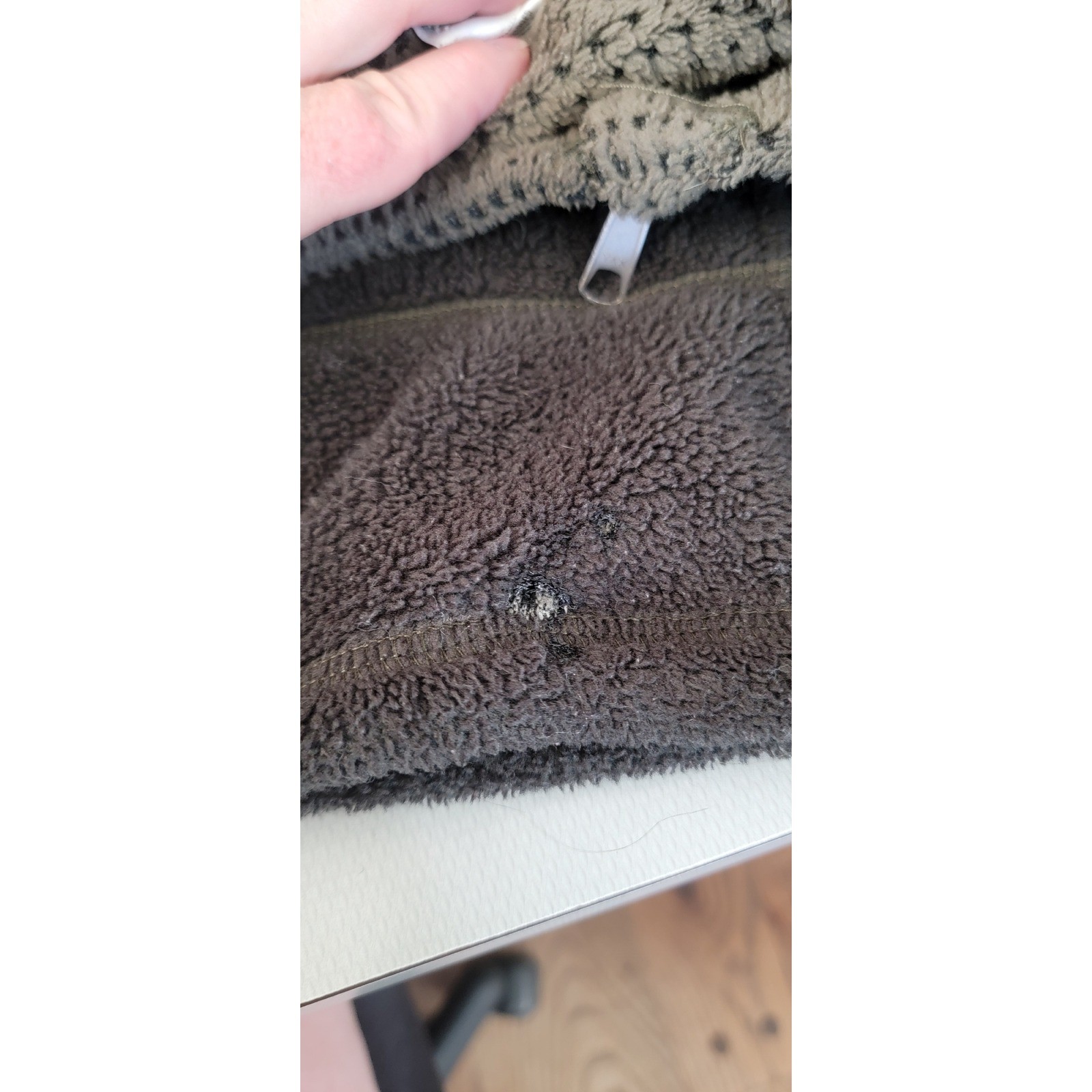 Patagonia R4 Regulator Fleece Jacket Large Green Olive Full Zip USA 36100 Vtg F5 thumbnail 9