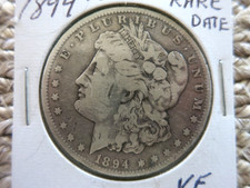 1894 O 1 OZ AMERICAN MORGAN DOLLAR VF