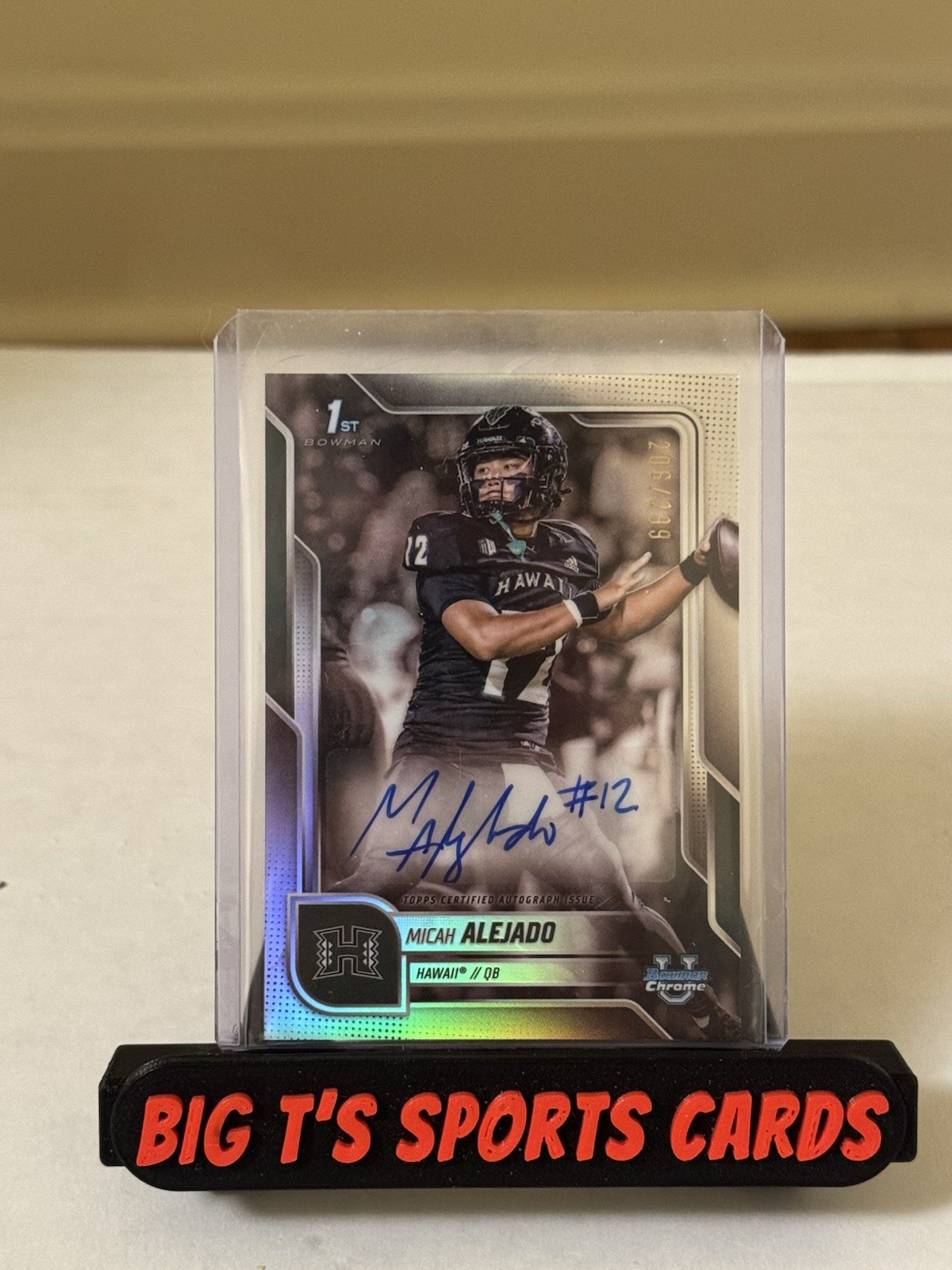 Micah Alejado 2025 Bowman U Chrome 1st Auto Silver Refractor /299 Hawaii