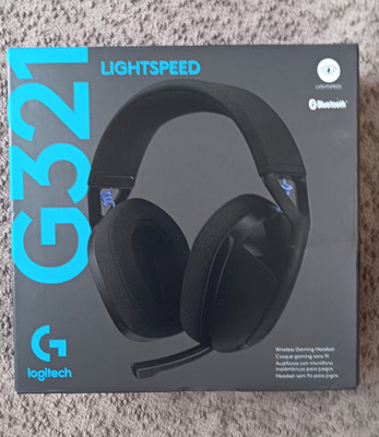 Logitech G322 LIGHTSPEED Wireless Gaming Headset Bluetooth Boom Mic Black