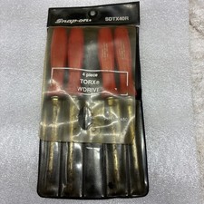 Snap-on Sdtx40 4 Piece Torx Screwdriver Set T8 T10 T15 T20 Red Hard Handle Usa