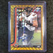 2025 Topps Chrome Football BRIAN URLACHER Legends Auto Gold Geometric 15/50